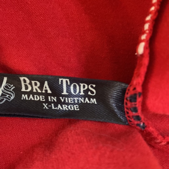 VS Bra Tops red camisole with built in shelf bra - Picture 4 of 5